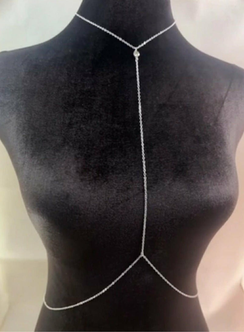 RA accessories Women's Chain Body Silvery Belly Chain - Free Size - Image 1